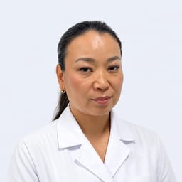 Portrait photo of a doctor, appointment in the city of Almaty