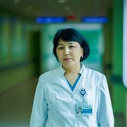 Portrait photo of a doctor, appointment in the city of Astana