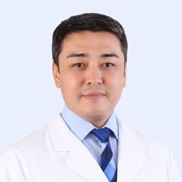 Portrait photo of a doctor, appointment in the city of Almaty
