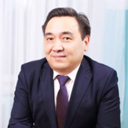 Portrait photo of a doctor, appointment in the city of Almaty