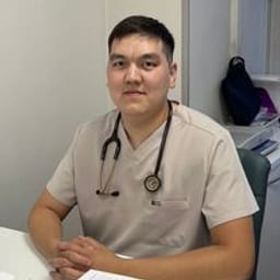 Portrait photo of a doctor, appointment in the city of Almaty