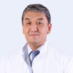 Portrait photo of a doctor, appointment in the city of Almaty