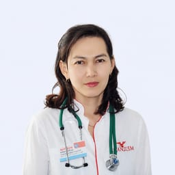 Portrait photo of a doctor, appointment in the city of Astana