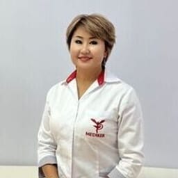 Portrait photo of a doctor, appointment in the city of Astana