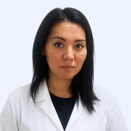 Portrait photograph of a doctor, appointment in the city of Almaty