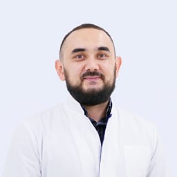 Portrait photo of a doctor, appointment in the city of Almaty