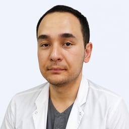 Portrait photo of a doctor, appointment in the city of Almaty