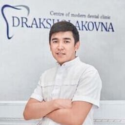 Portrait photograph of a doctor, appointment in the city of Astana
