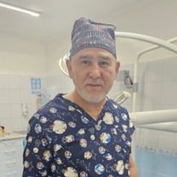 Portrait photo of a doctor, appointment in the city of Almaty