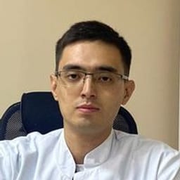 Portrait photo of a doctor, appointment in the city of Astana