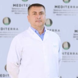 Portrait photo of a doctor, appointment in the city of Almaty