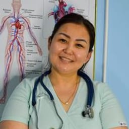Portrait photo of a doctor, appointment in the city of Astana
