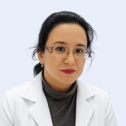 Portrait photo of a doctor, appointment in the city of Astana