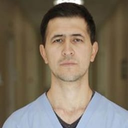 Portrait photo of a doctor, appointment in the city of Almaty