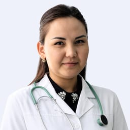 Portrait photo of a doctor, appointment in the city of Almaty