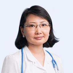 Portrait photo of a doctor, appointment in the city of Almaty
