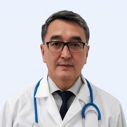 Portrait photo of a doctor, appointment in the city of Astana