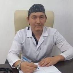 Portrait photo of a doctor, appointment in the city of Almaty
