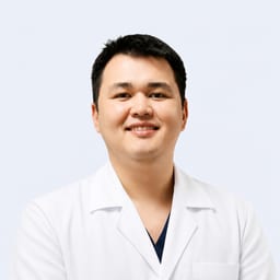Portrait photo of a doctor, appointment in the city of Almaty