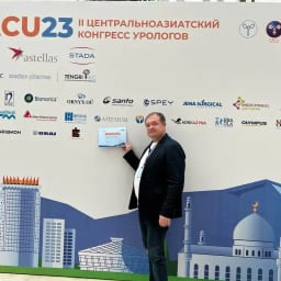 Portrait photo of a doctor, appointment in the city of Astana