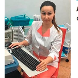 Portrait photo of a doctor, appointment in the city of Almaty