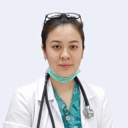 Portrait photo of a doctor, appointment in the city of Almaty