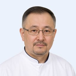 Portrait photo of a doctor, appointment in the city of Almaty