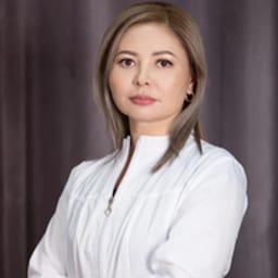 Portrait photo of a doctor, appointment in the city of Almaty