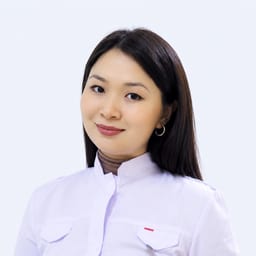 Portrait photo of a doctor, appointment in the city of Almaty
