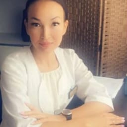 Portrait photo of a doctor, appointment in the city of Almaty