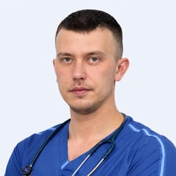 Portrait photo of a doctor, appointment in the city of Almaty