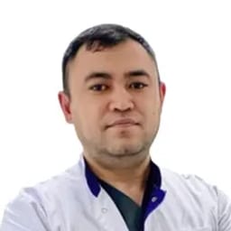 Portrait photo of a doctor, appointment in the city of Almaty