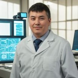 Portrait photo of a doctor, appointment in the city of Astana