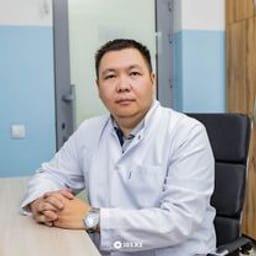 Portrait photo of a doctor, appointment in the city of Almaty