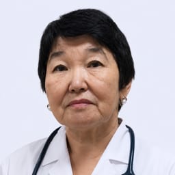 Portrait photo of a doctor, appointment in the city of Almaty