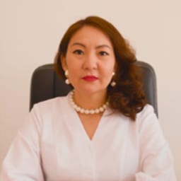 Portrait photograph of a doctor, appointment in the city of Astana