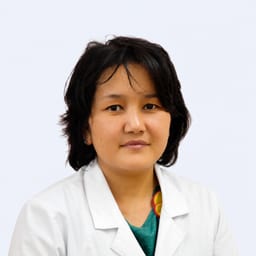 Portrait photo of a doctor, appointment in the city of Almaty