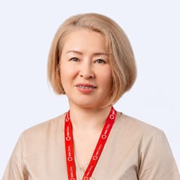 Portrait photo of a doctor, appointment in the city of Astana